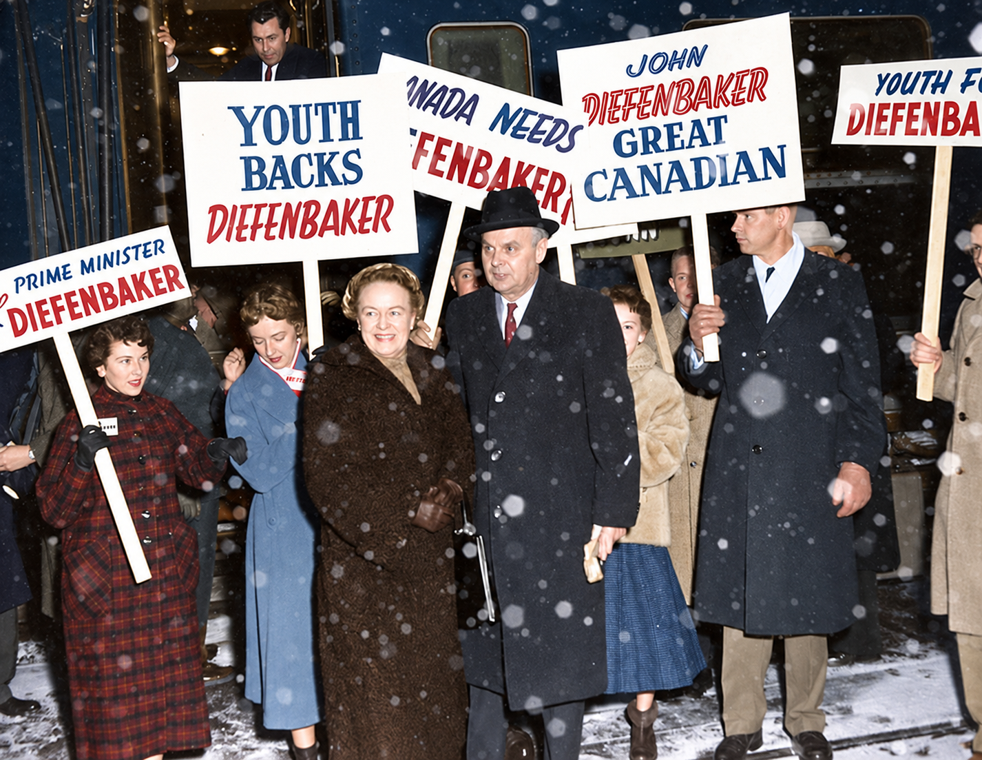 Archival imagery representing Canadian Elections